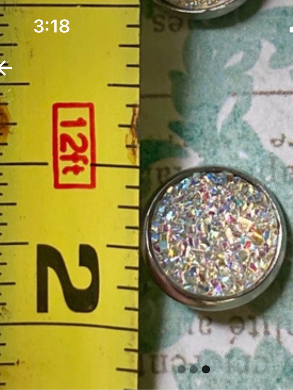 Iridescent Purple Druzy Round Stud Earrings - Women Jewelry NWOT - Picture 3 of 4